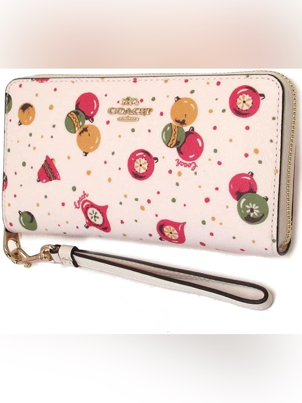 Coach Long Zip Around Wallet with Ornament Print